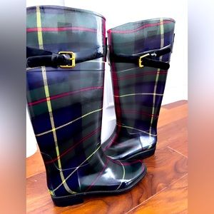 Lauren Ralph Lauren Rain Boots Size 7/Color: Blue/Green